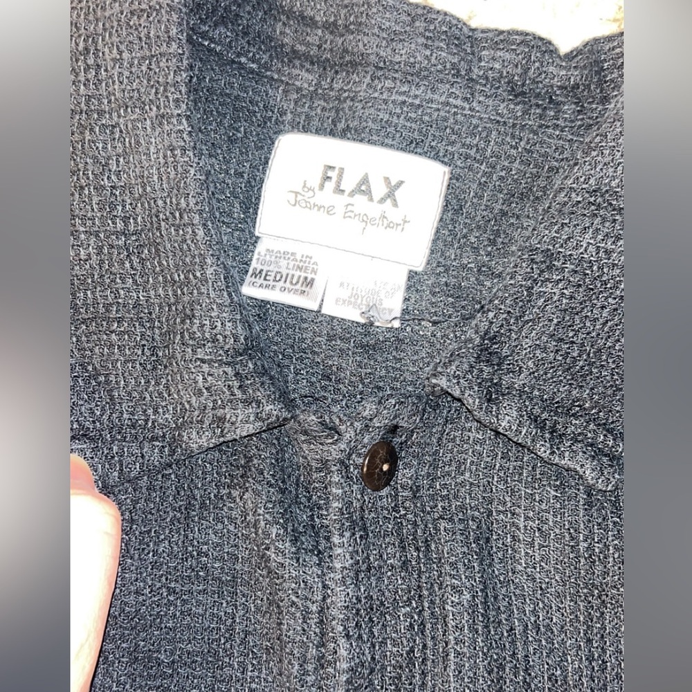 Flax by Jeanne Englehart 100% Linen Button Down - Picture 3 of 4